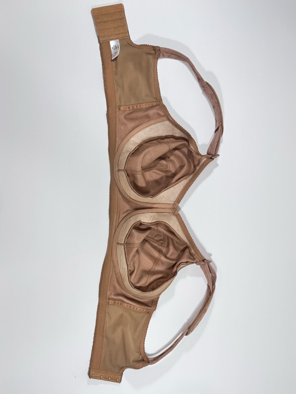 Elila Jacquard Full Support Wireless Softcup Bra 1305 Coquette Core Nude 38F - Picture 6 of 8